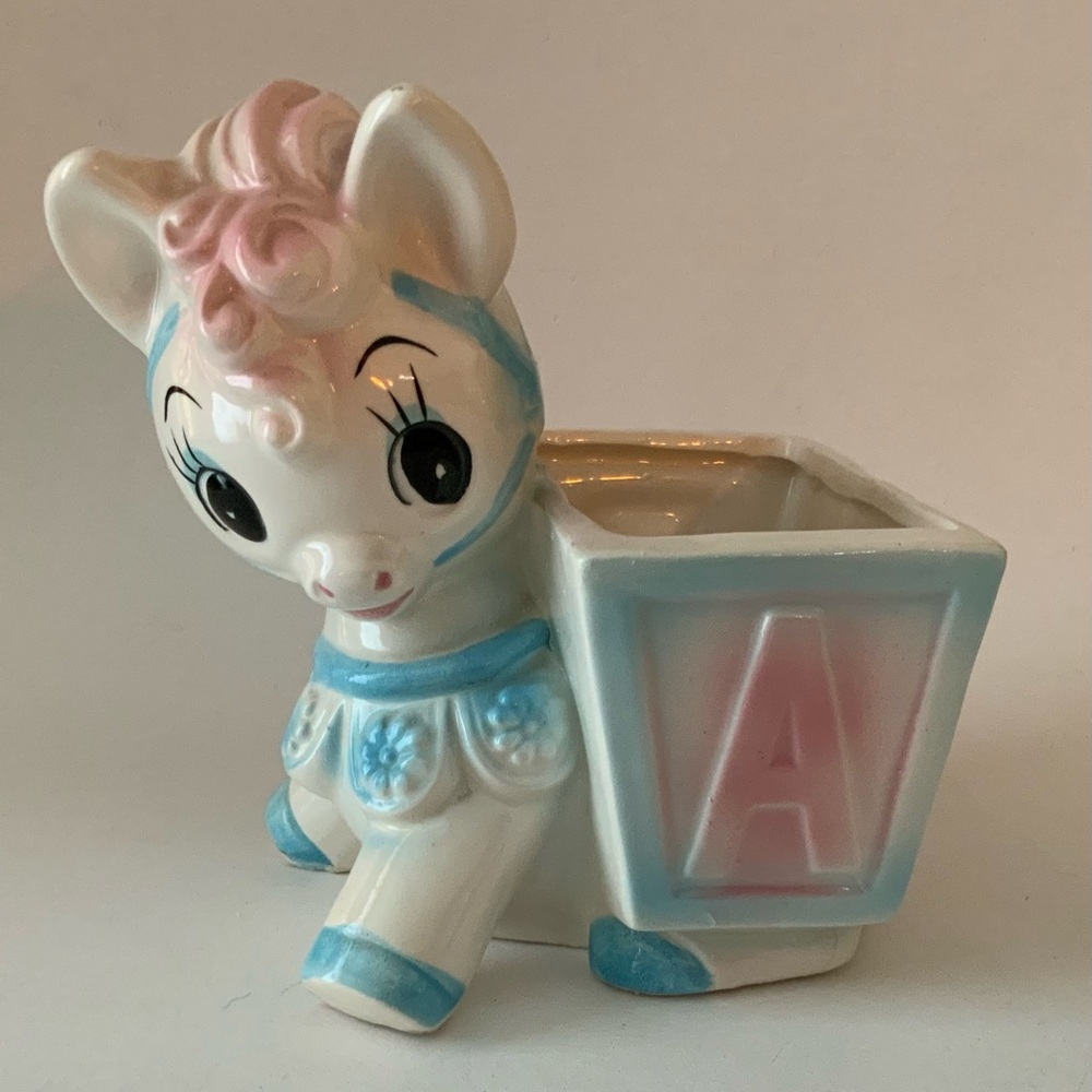Vintage Rubens Original Horse Baby Planter
